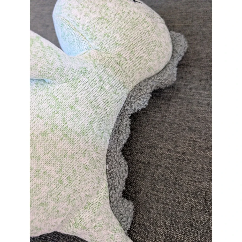 Knit Dinosaur Plush Green Marled Sherpa Heart Boucle Tail Kawaii Kaisiyang